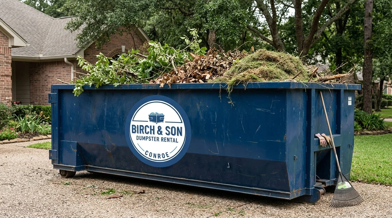 Yard Waste Dumpster Rental Conroe TX-img